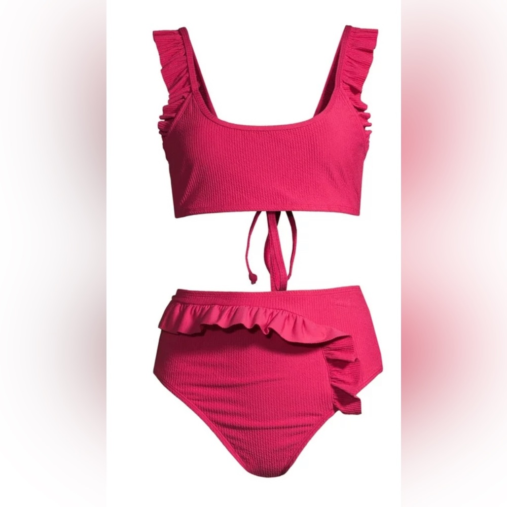 🎉SPRING IS COMING!!🥳 NWT Juicy Couture Pink Ruffle Bikini